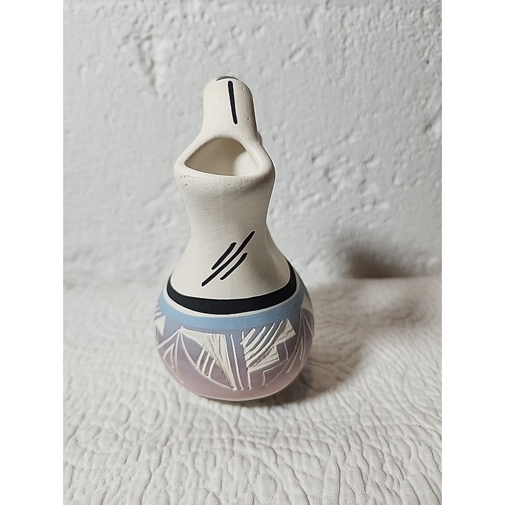 Native American Navajo Pottery Wedding Vase Artist Signed - Picture 4 of 6